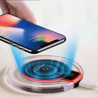 2020 Wireless Charger Top-Ranking Products 5W With Led Light Universal Portable Fast Qi Wireless Phone Charger Dropshipping