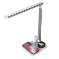 Hot Selling Phone Qi Wireless Charger Led Lamp Desk Multifunctional Mobile Device 10W Wireless Charging LED Table Lamp