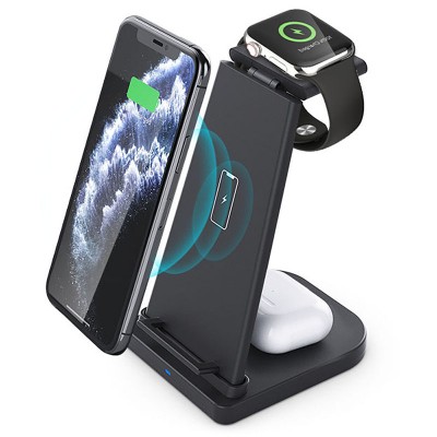 New portable three-in-one detachable folding wireless charger